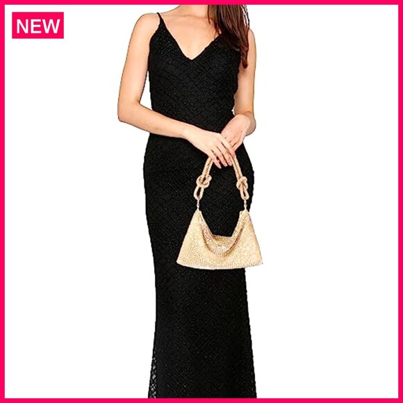 Rhinestone Evening Clutch with Shoulder Strap, 10\